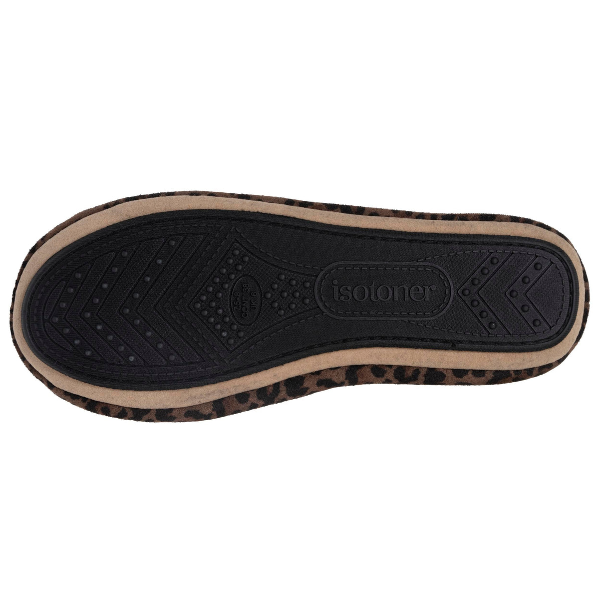 Isotoner Dames Pantoffels Ballerina Luipaard