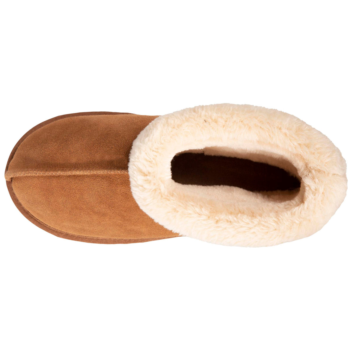 Isotoner Dames Pantoffels Enkellaarsje Gevoerd Camel