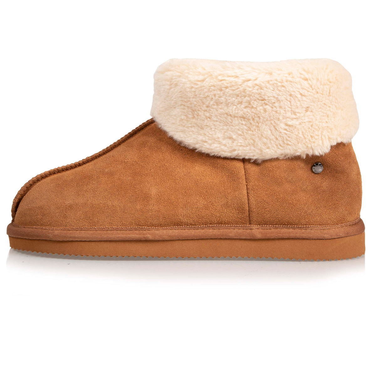 Isotoner Dames Pantoffels Enkellaarsje Gevoerd Camel