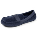 Isotoner Heren Pantoffels Mocassin Marine Gemêleerd