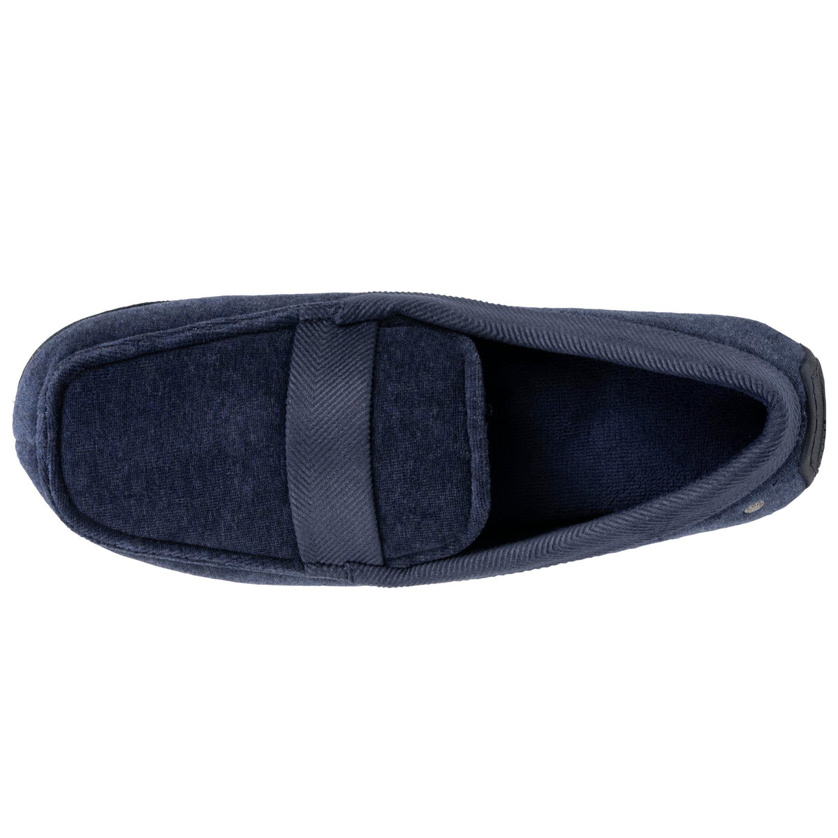 Isotoner Heren Pantoffels Mocassin Marine Gemêleerd
