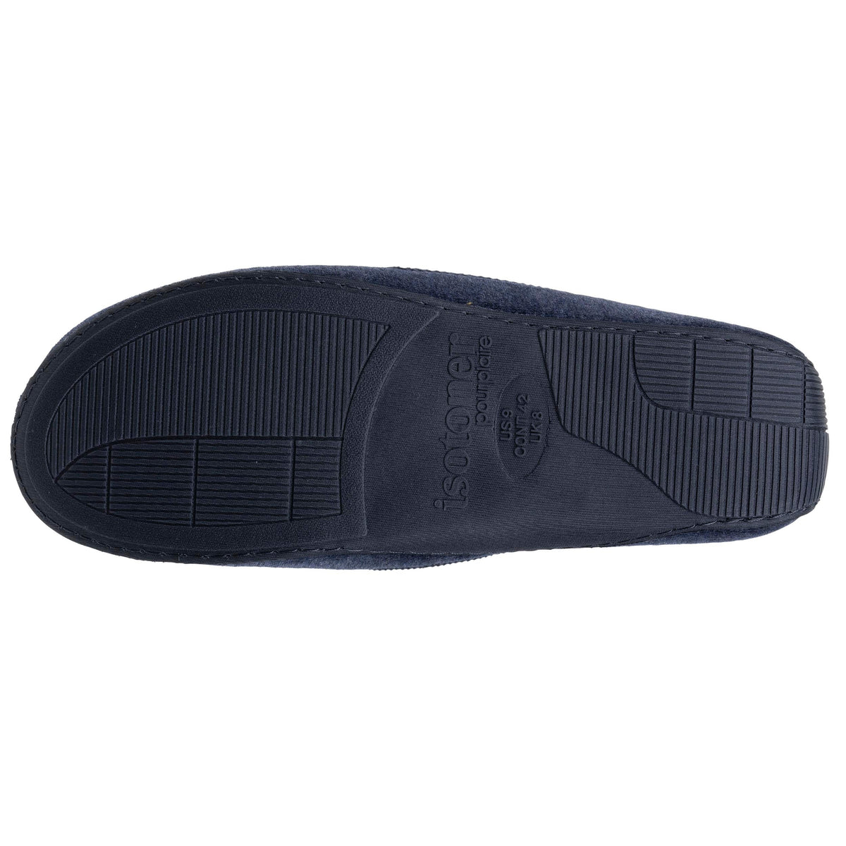 Isotoner Heren Pantoffels Mocassin Marine Gemêleerd