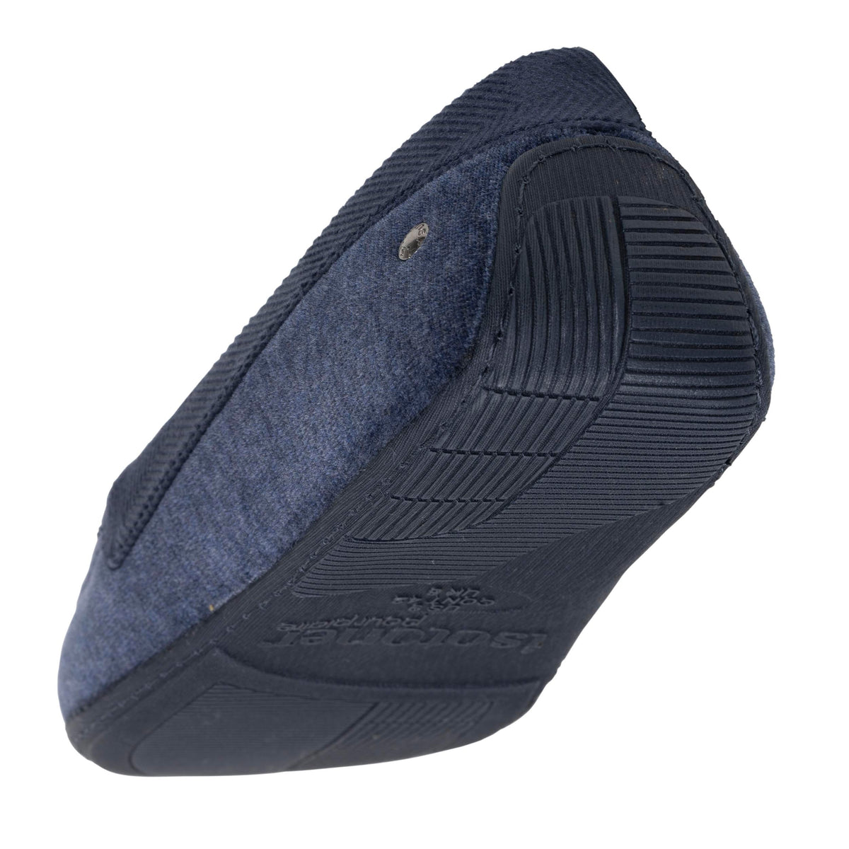 Isotoner Heren Pantoffels Mocassin Marine Gemêleerd