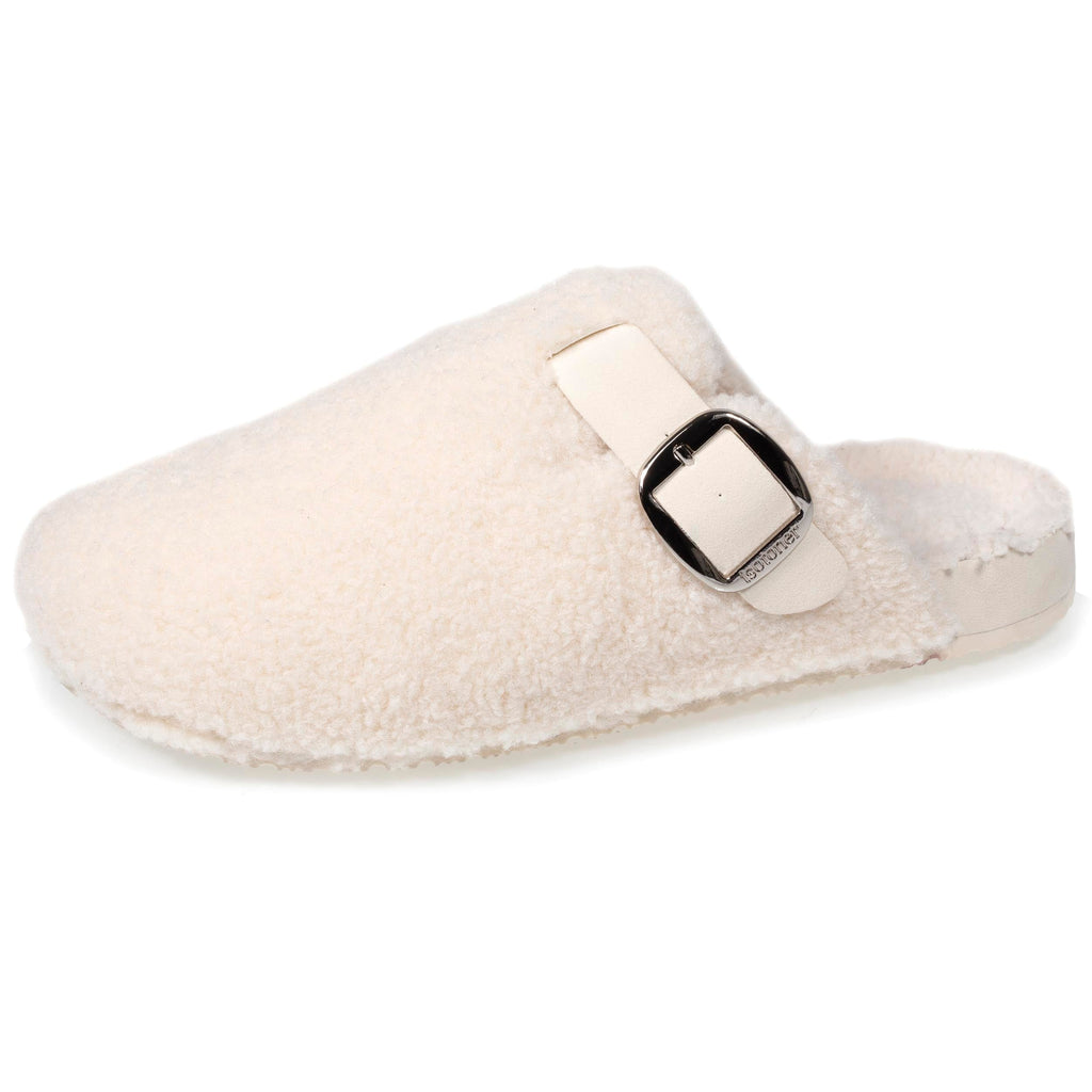 Isotoner Dames Pantoffels Muil Sherpa Ivoor