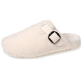 Isotoner Dames Pantoffels Muil Sherpa Ivoor