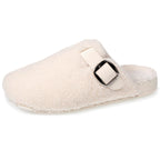 Isotoner Dames Pantoffels Muil Sherpa Ivoor