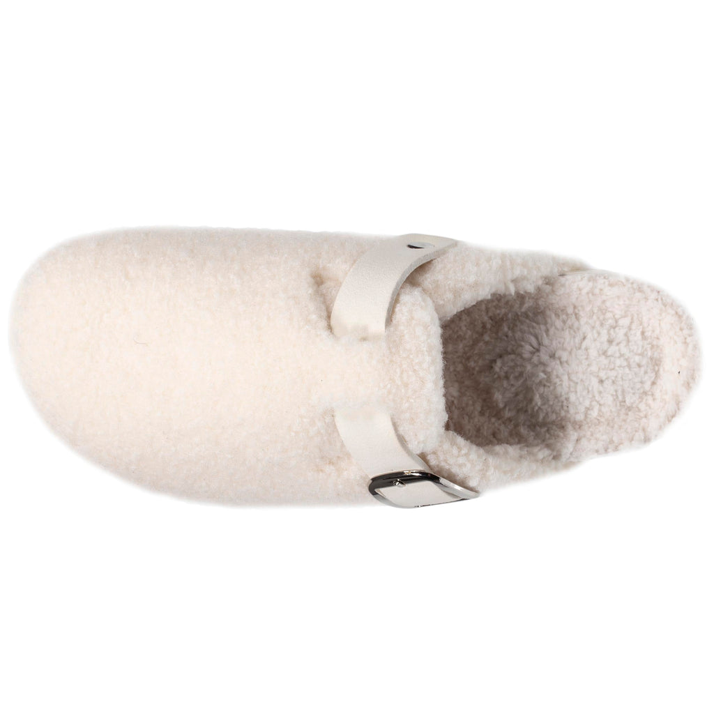 Isotoner Dames Pantoffels Muil Sherpa Ivoor
