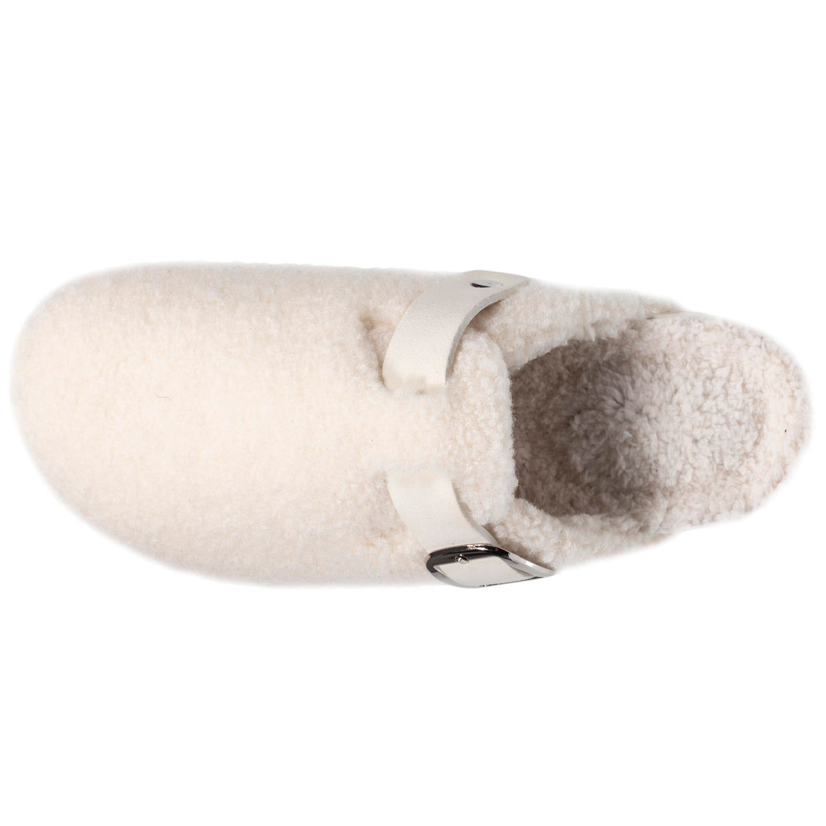 Isotoner Dames Pantoffels Muil Sherpa Ivoor
