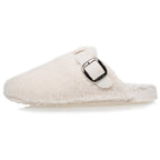 Isotoner Dames Pantoffels Muil Sherpa Ivoor