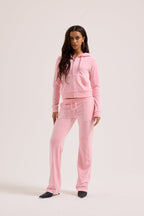 Juicy Couture Classic Velour Tracksuit Juicy Pink detail