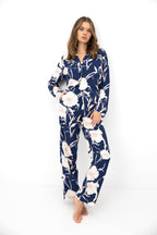Sensis Pyjama Vaya Donkerblauw met Bloemen