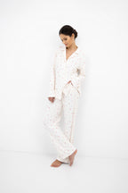 Sensis Pyjama Valerie Crème met Roze Bloemetjes