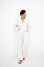 Sensis Pyjama Valerie Crème met Roze Bloemetjes
