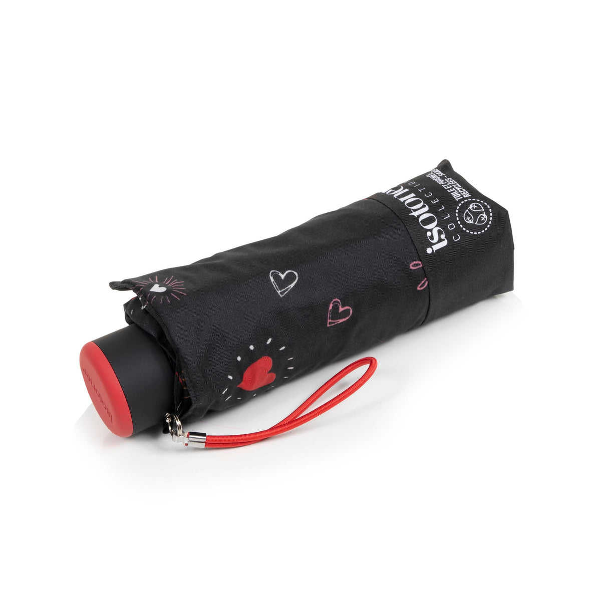 Isotoner Paraplu Mini Slim Rode Hartjes