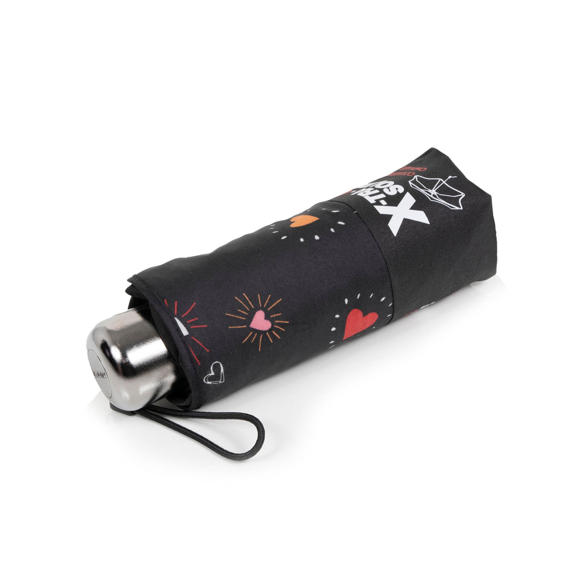 Isotoner Paraplu X-TRA SOLIDE Alpha 17,5 cm Rode Hartjes