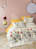 Dekbedovertrek embroidery bloemen