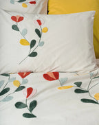Dekbedovertrek embroidery bloemen