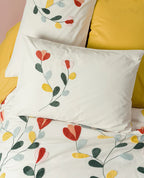 Dekbedovertrek embroidery bloemen
