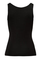 Tank top zwart wol & zijde