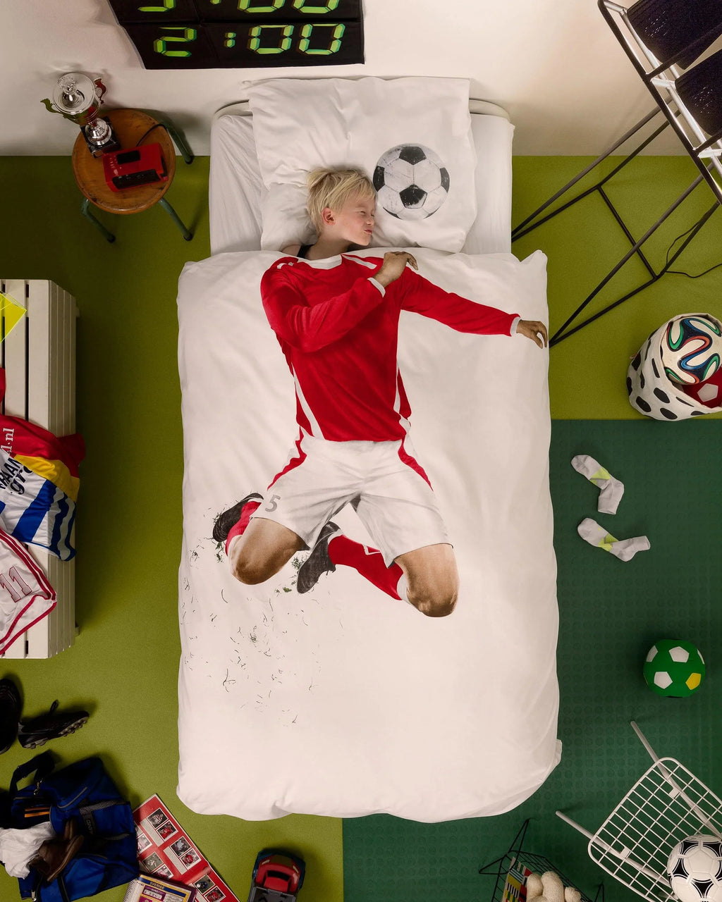 SNURK Dekbedovertrek Soccer Champ Red