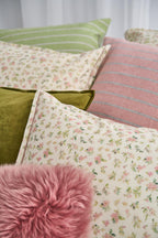 NOMO Dekbedovertrek Flanel Viviane Wit-Roze
