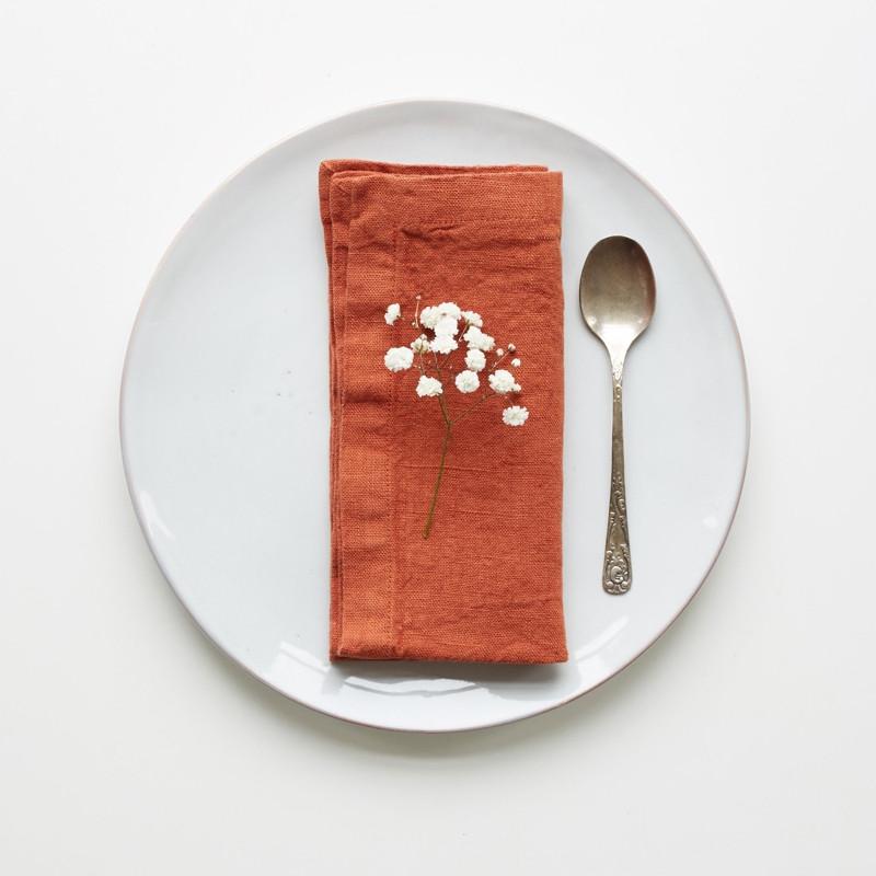 Linen Tales Linnen Servetten Baked Clay – set van 2