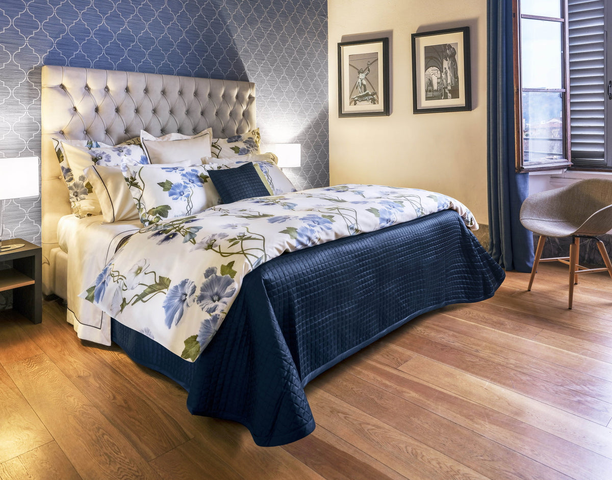Signoria Firenze Dekbedovertrek Malva Ivory/blauw