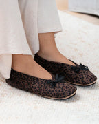 Isotoner Dames Pantoffels Ballerina Luipaard