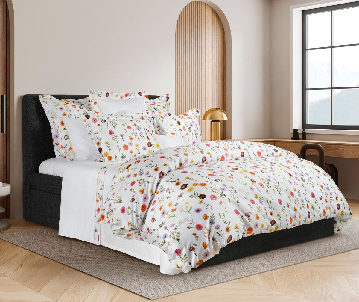 Signoria Firenze Dekbedovertrek Prato Wit met bloemen