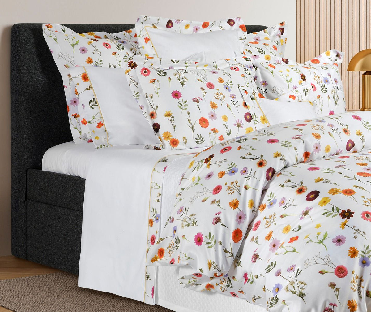 Signoria Firenze Dekbedovertrek Prato Wit met bloemen