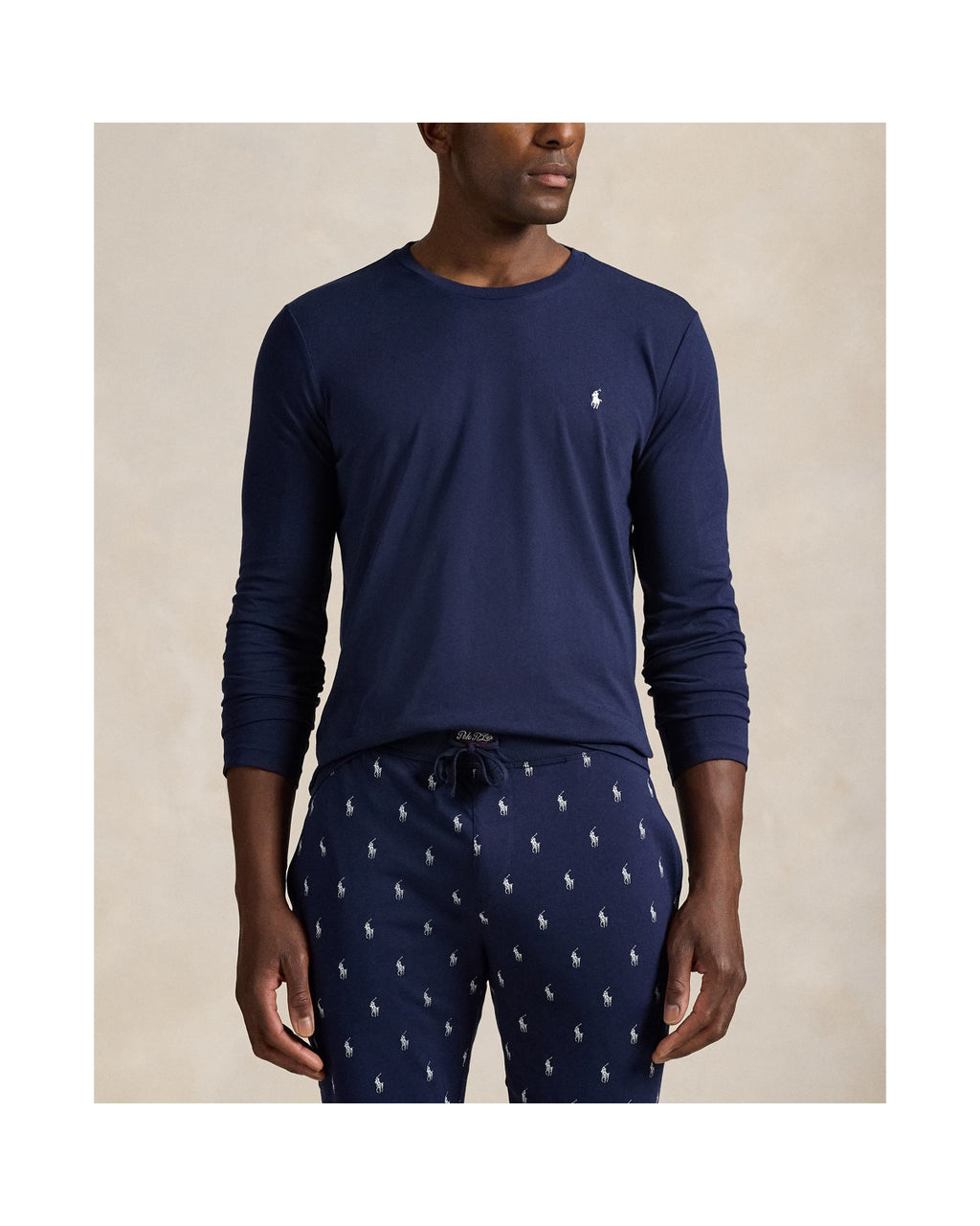 Polo Ralph Lauren Slaapshirt Lange Mouw Cruise Navy detail 1
