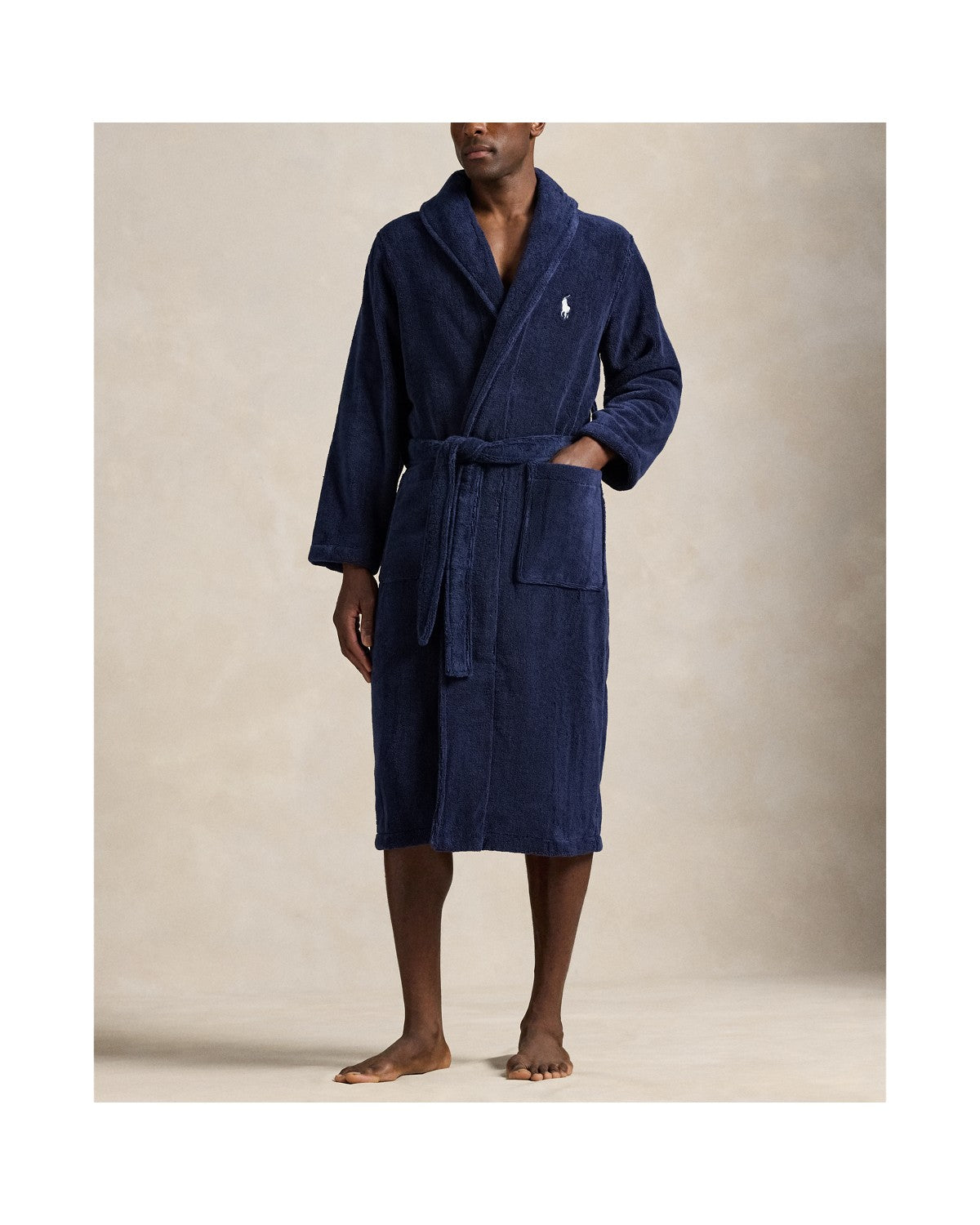 Polo Ralph Lauren Badjas Badstof Cruise Navy detail 1