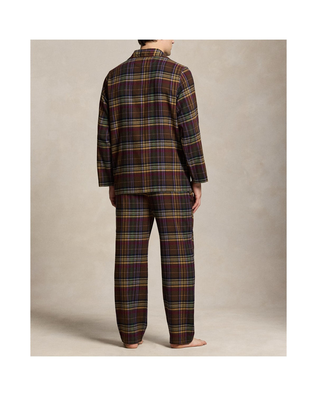 Polo Ralph Lauren Pyjama Flanel Brown Green Plaid detail 3