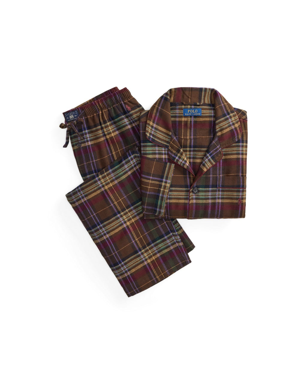 Polo Ralph Lauren Pyjama Flanel Brown Green Plaid