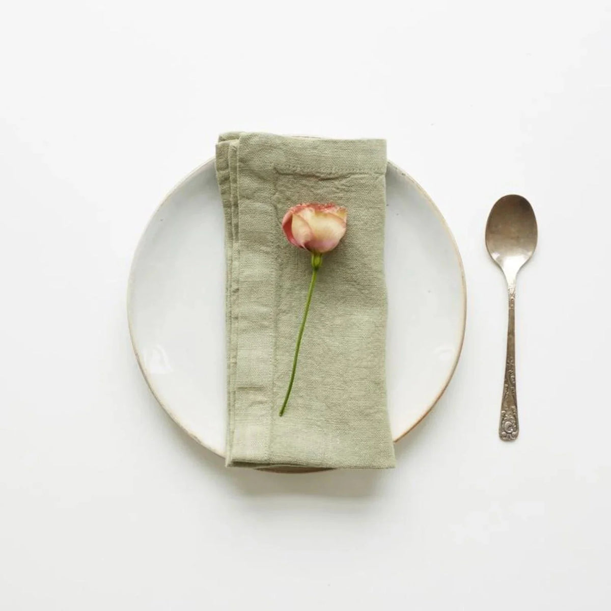 Linen Tales Linnen Servetten Sage – set van 2