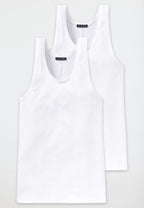 Schiesser Authentic onderhemd wit detail