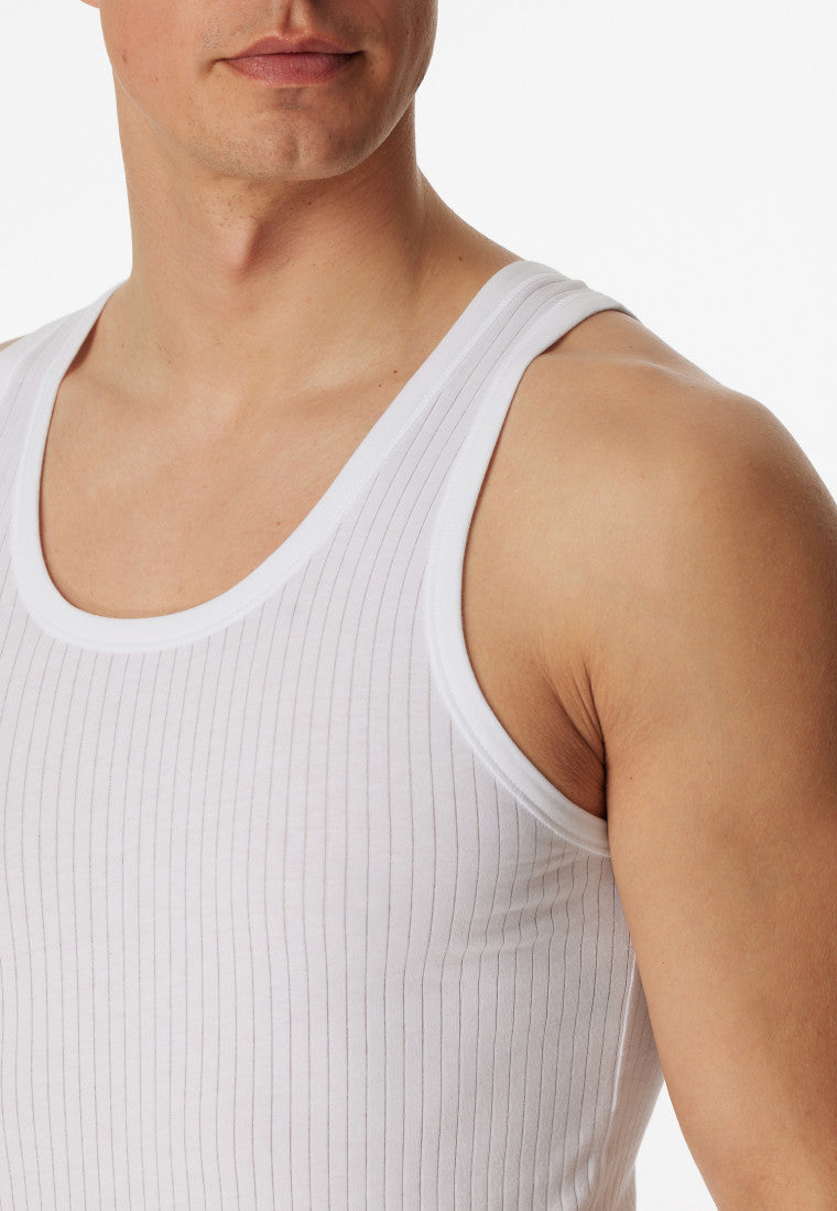 Schiesser Authentic onderhemd wit detail